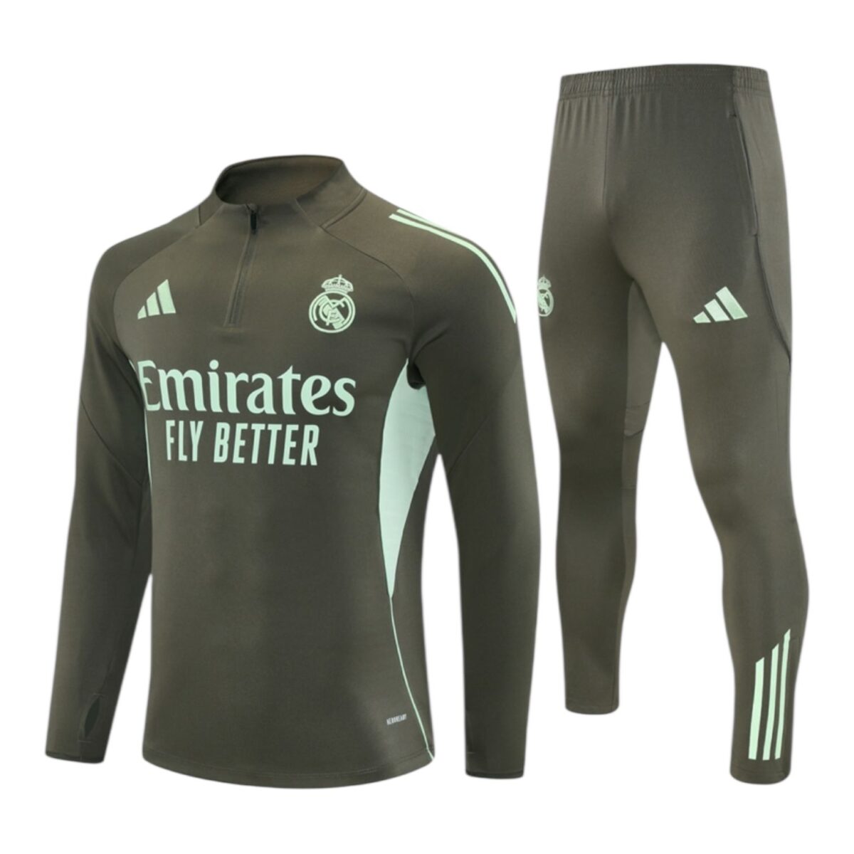 25/26 Real Madrid Tracksuit Military Green - immagine 1