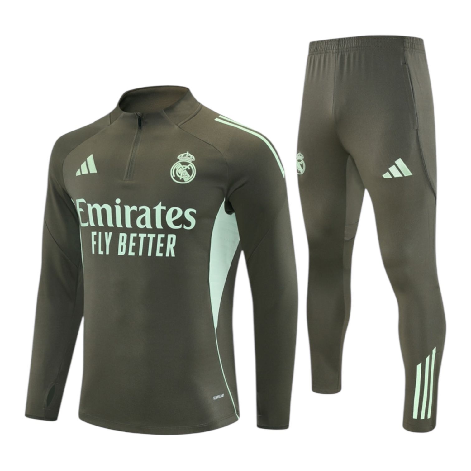 WhatsApp Image 2025-09-23 at 03.48.22_97c8991a 25/26 Real Madrid Tracksuit Military Green - immagine 1
